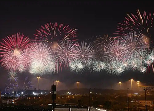 合作市焰火晚会